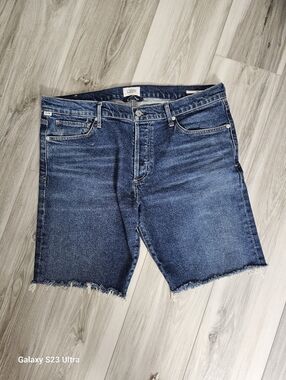 Men's Blue Denim Cutoff Shorts Sz 31